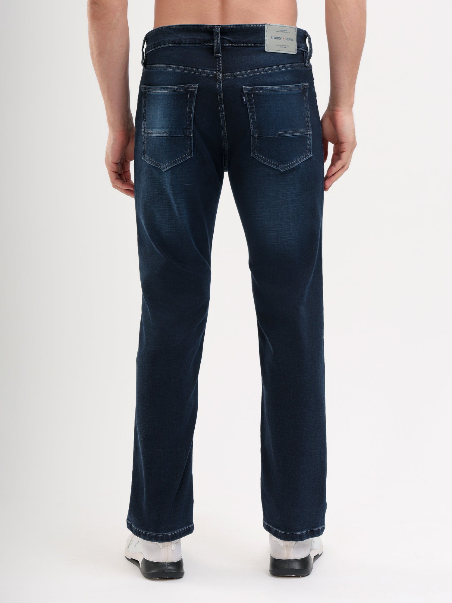 Sparky Men Comfort Fit Solid Jeans | Stretch Denim | Trendy Men All Season Blue