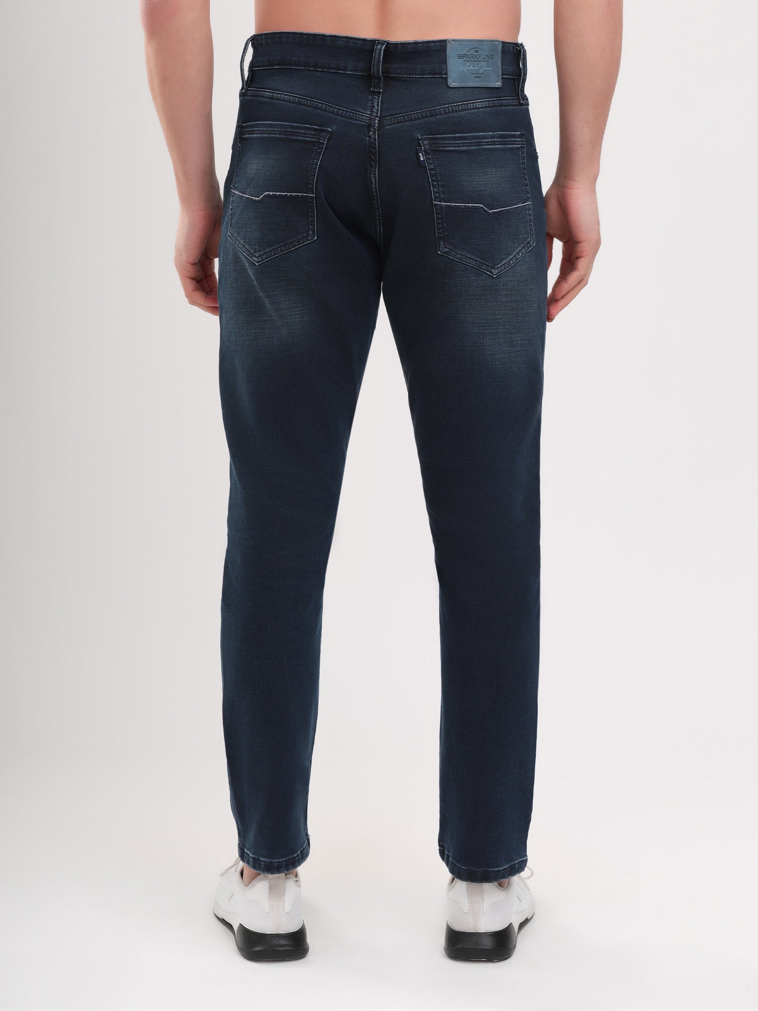 Men Dark Blue Narrow Fit Denim