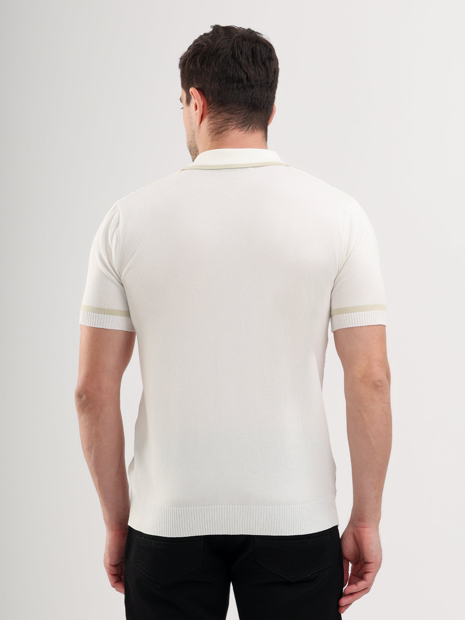 Sparky Solid Slim Fit Cotton Formal Polo Tshirt Half Sleeve | Summer Plus Size White Color
