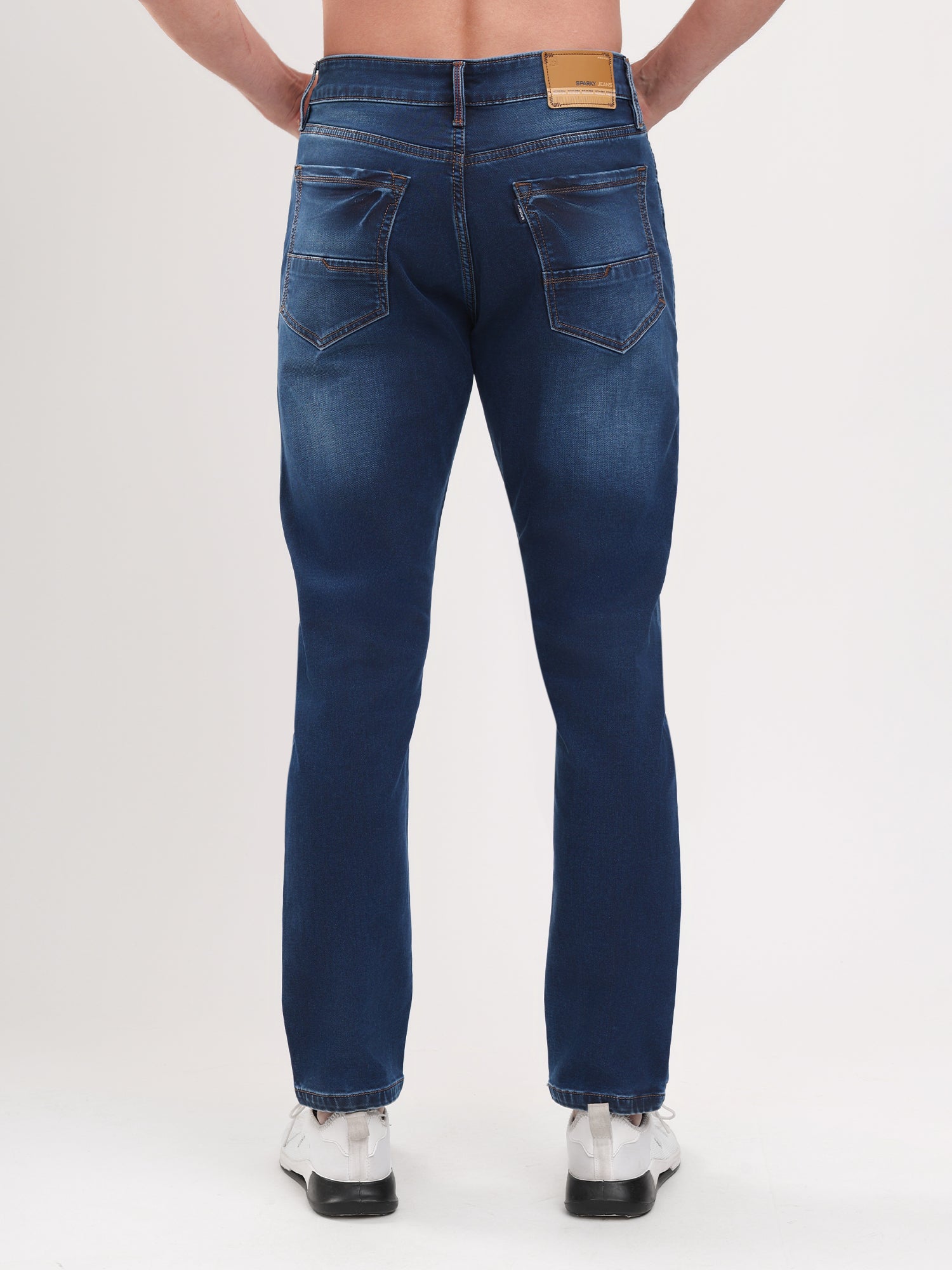 Men Dark Blue Narrow Fit Denim