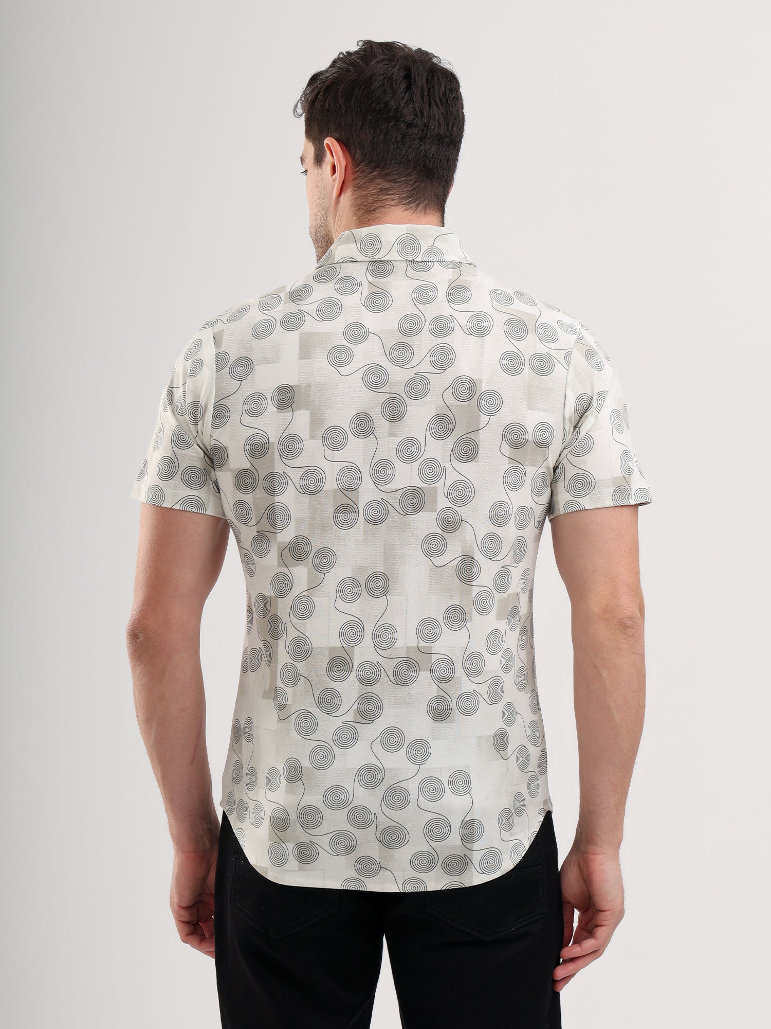 Sparky Solid Slim Fit Cotton Casual Shirt Half Sleeve | Summer Plus Size White Color