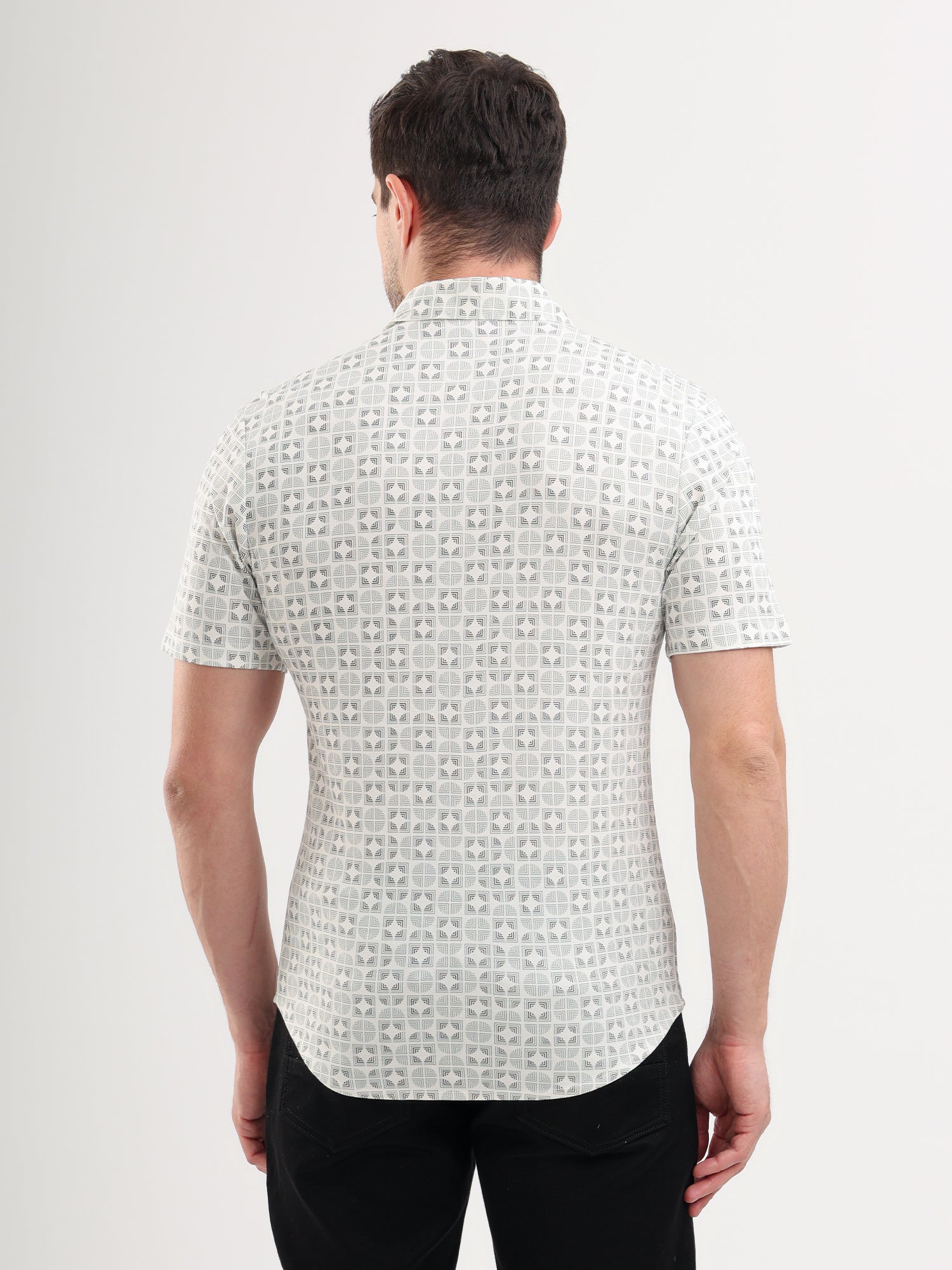 Sparky Solid Slim Fit Cotton Casual Shirt Half Sleeve | Summer Plus Size White Color