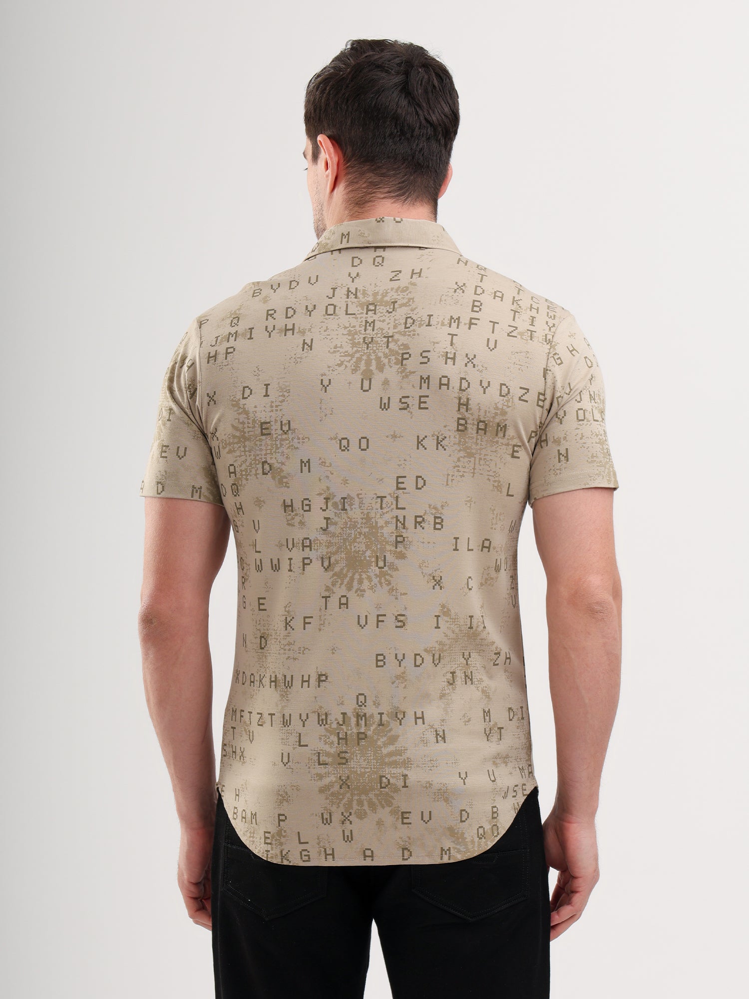 Sparky Solid Slim Fit Cotton Casual Shirt Half Sleeve | Summer Plus Size Beige Color