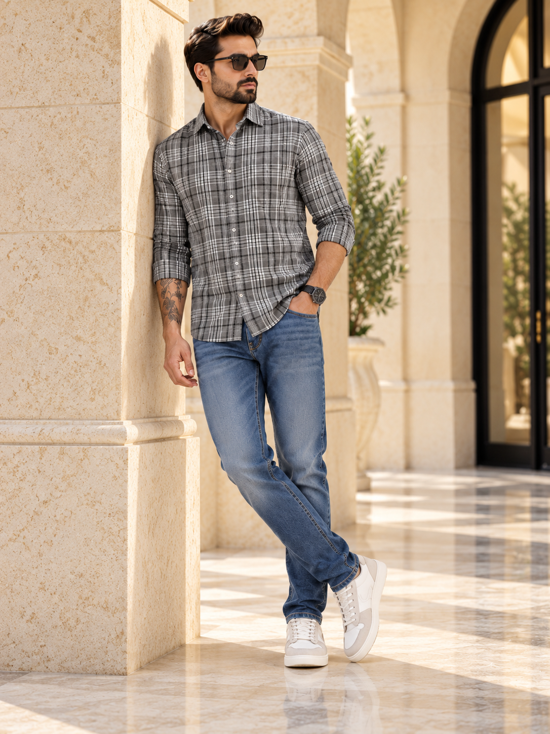 Men’s Stylish Casual Check Shirt