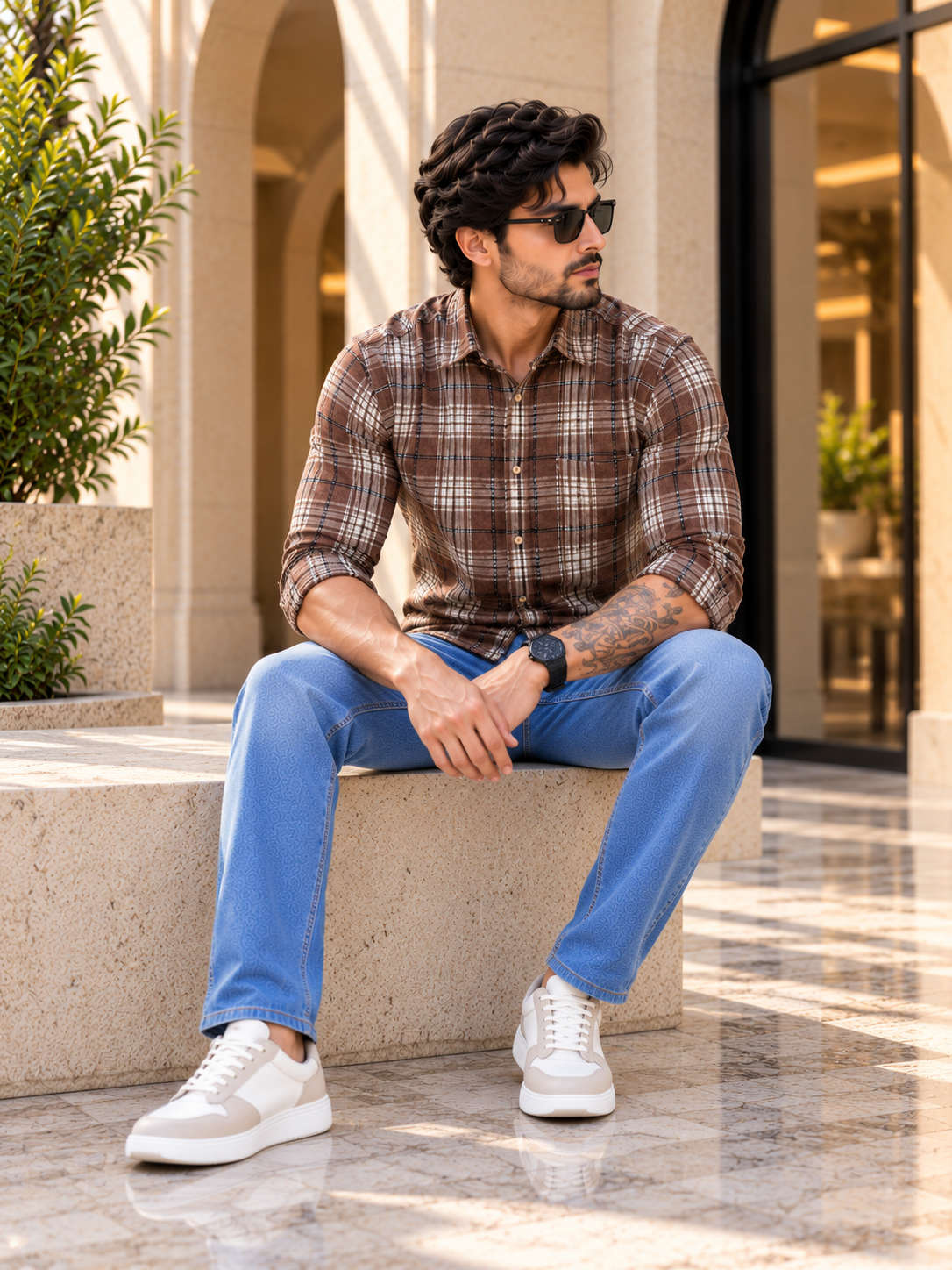 Men’s Stylish Casual Check Shirt