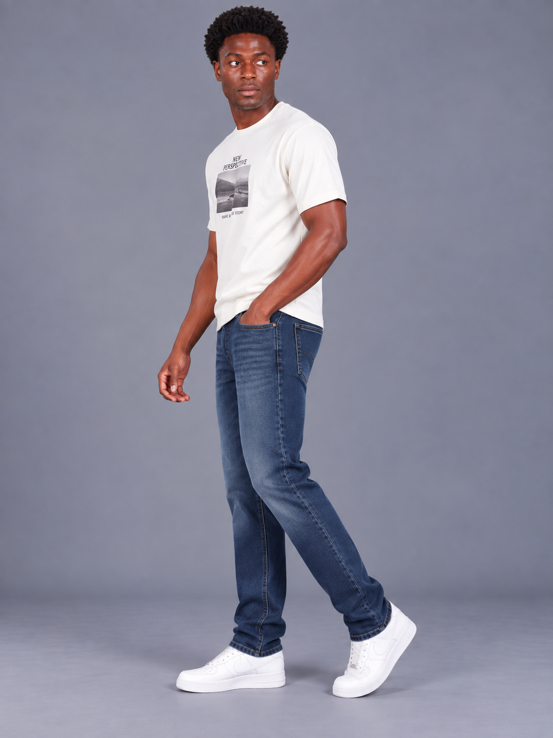 Men's Classic Narrow Fit Denim Jeans | Comfortable Everyday Jeans