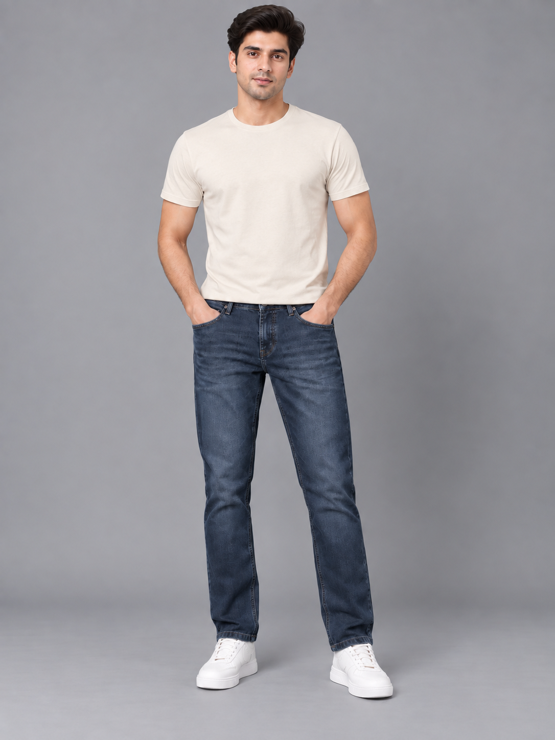 Men’s Premium Dark Blue colour Regular Fit Denim Jeans