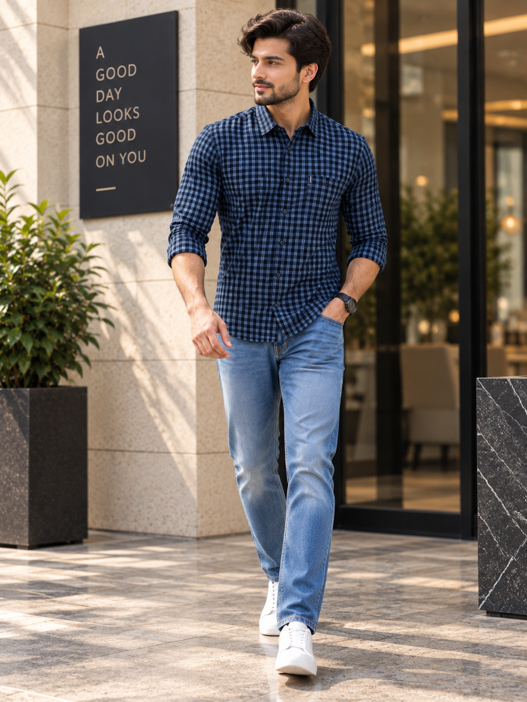 Men’s Premium Checked Casual Shirt