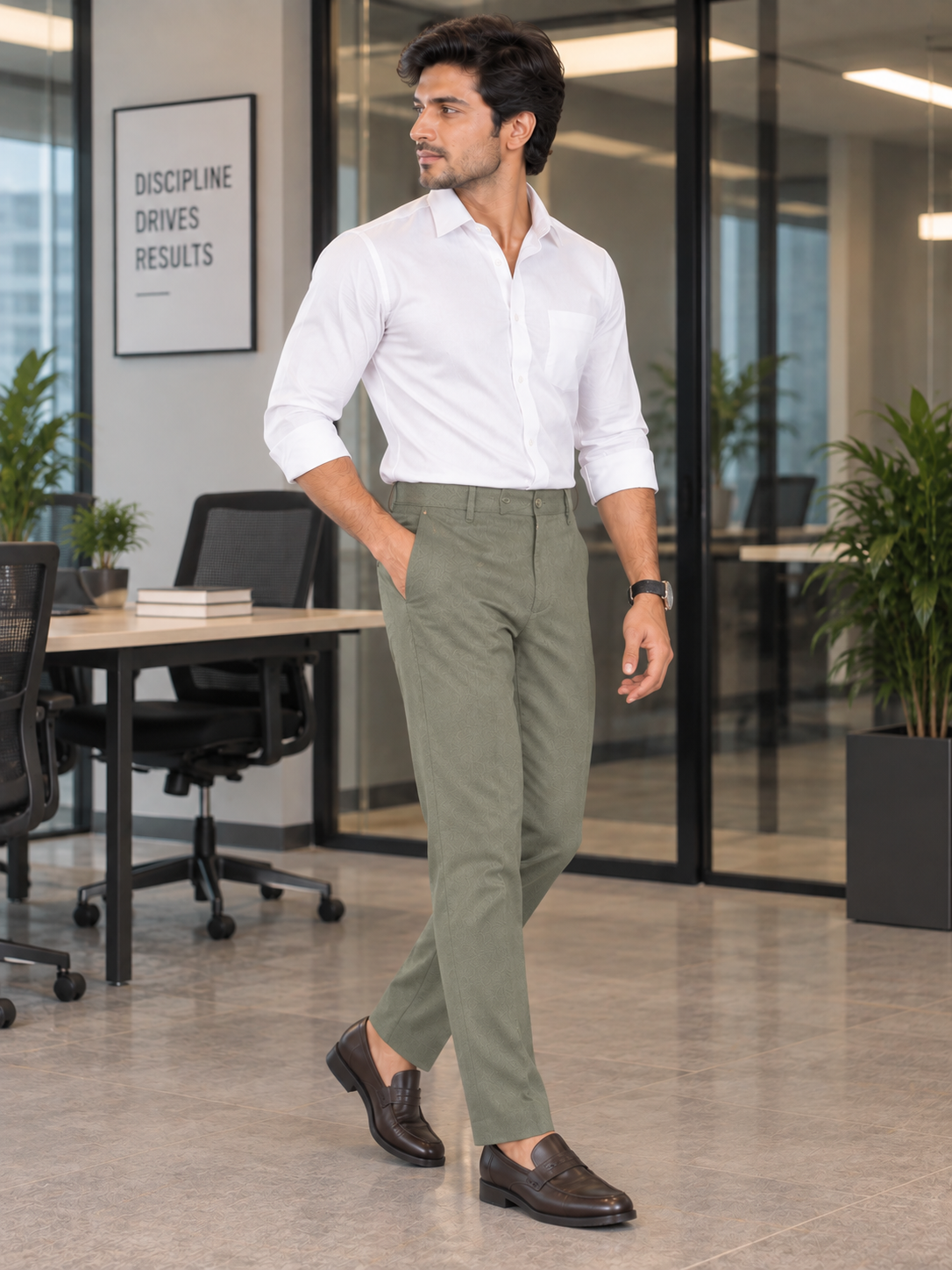 Men’s Slim Fit Casual Trousers