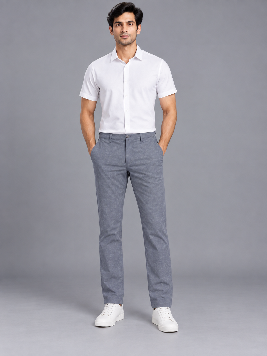 Men’s Premium Grey Colour Slim Fit Formal Trousers