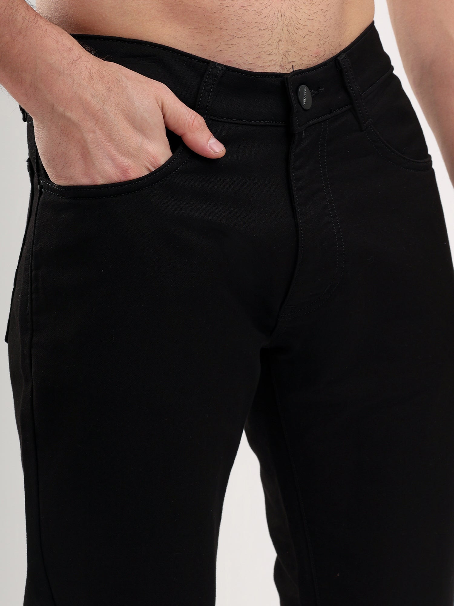 Sparky Men Comfort Fit Solid Jeans | Stretch Denim | Trendy Men All Season Black