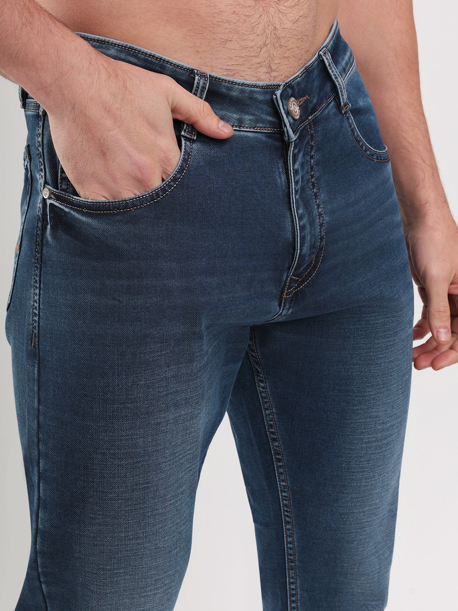 Men Blue Narrow Fit Denim