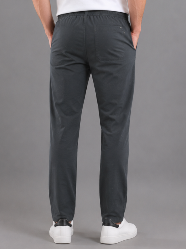 Men's Solid Track Pants | Regular Fit Sports Lower with Side Pockets