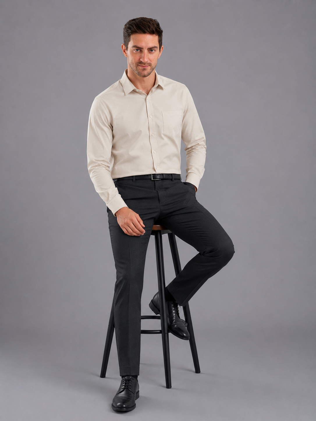 Men Premium Formal Satin Shirt Full Sleeve Regular Fit