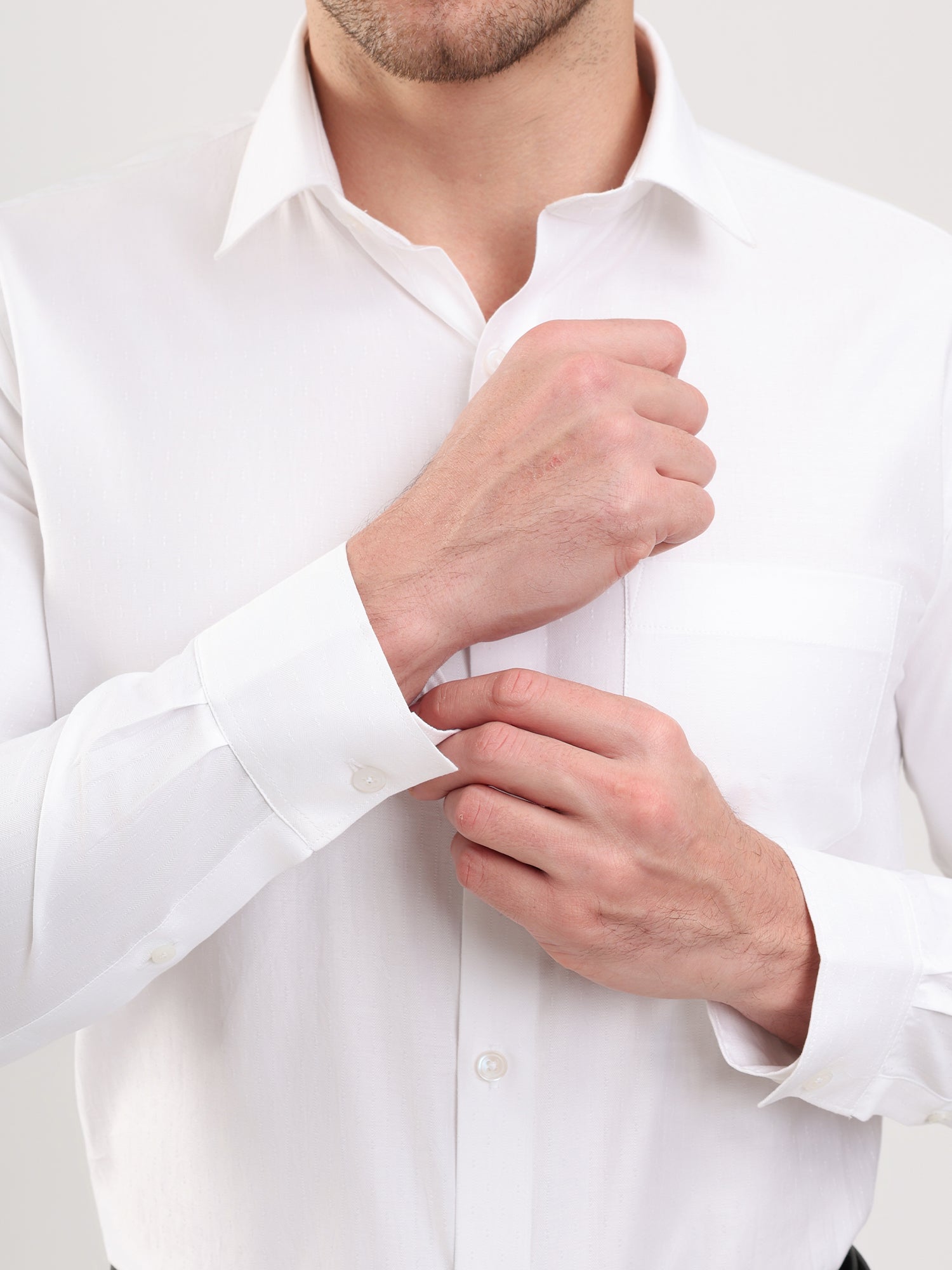 Men White classic and formal shirt