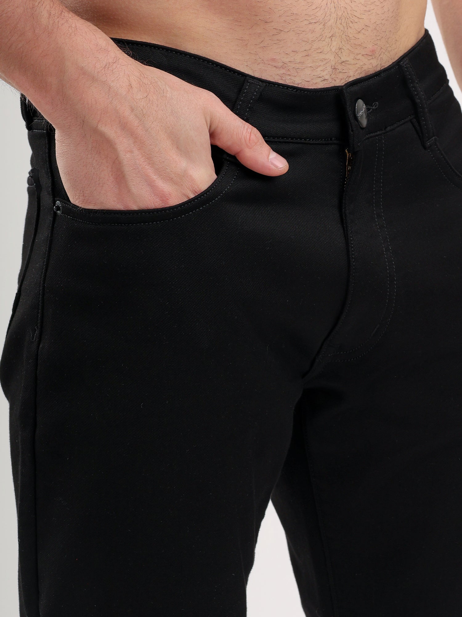 Sparky Men Comfort Fit Solid Jeans | Stretch Denim | Trendy Men All Season Black