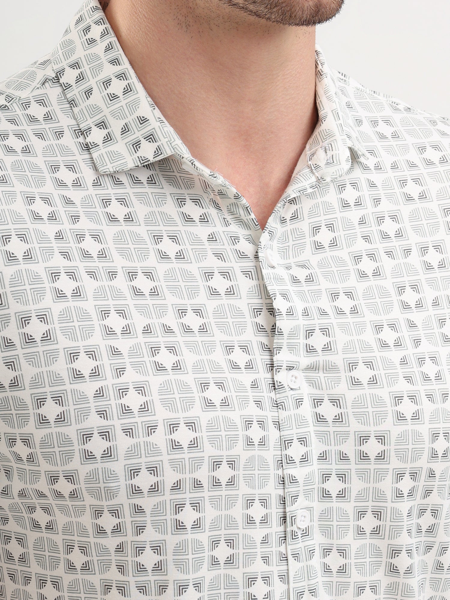 Sparky Solid Slim Fit Cotton Casual Shirt Half Sleeve | Summer Plus Size White Color