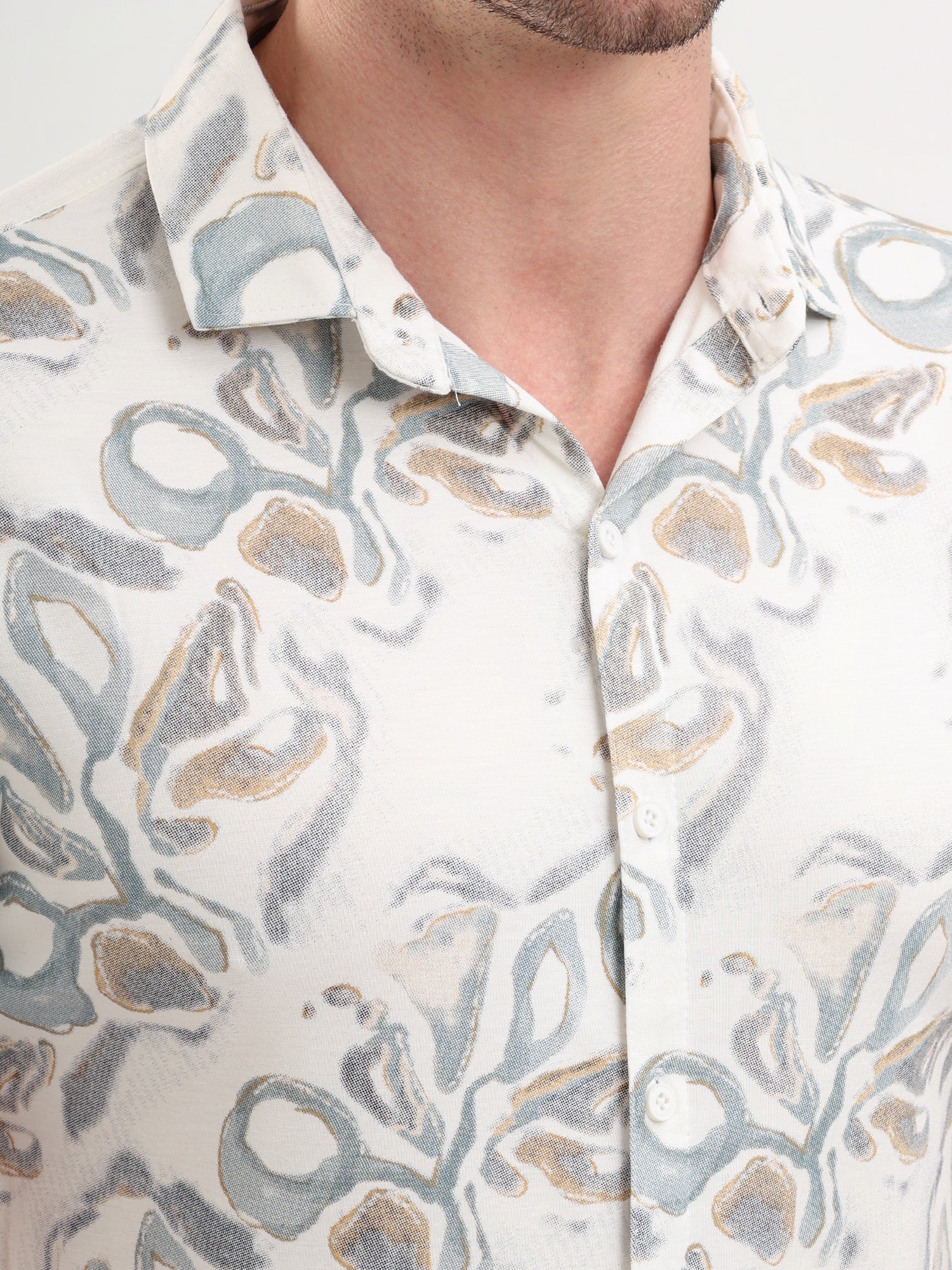 Sparky Solid Slim Fit Cotton Casual Shirt Half Sleeve | Summer Plus Size White Color