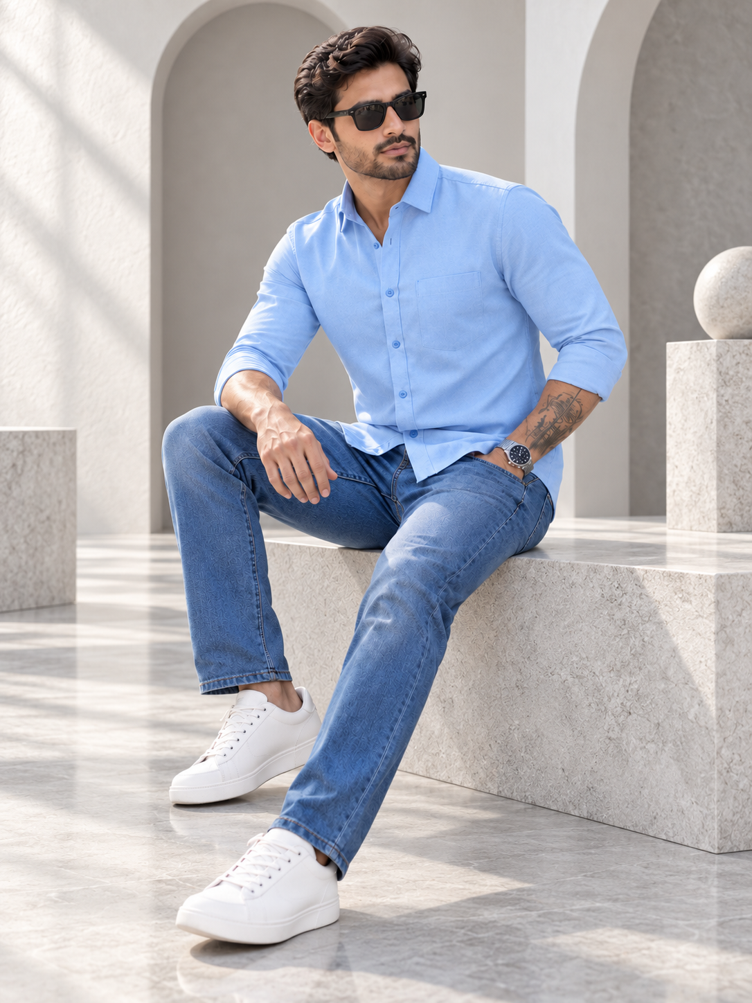 Men’s Premium Full Sleeve Plain Casual Shirt