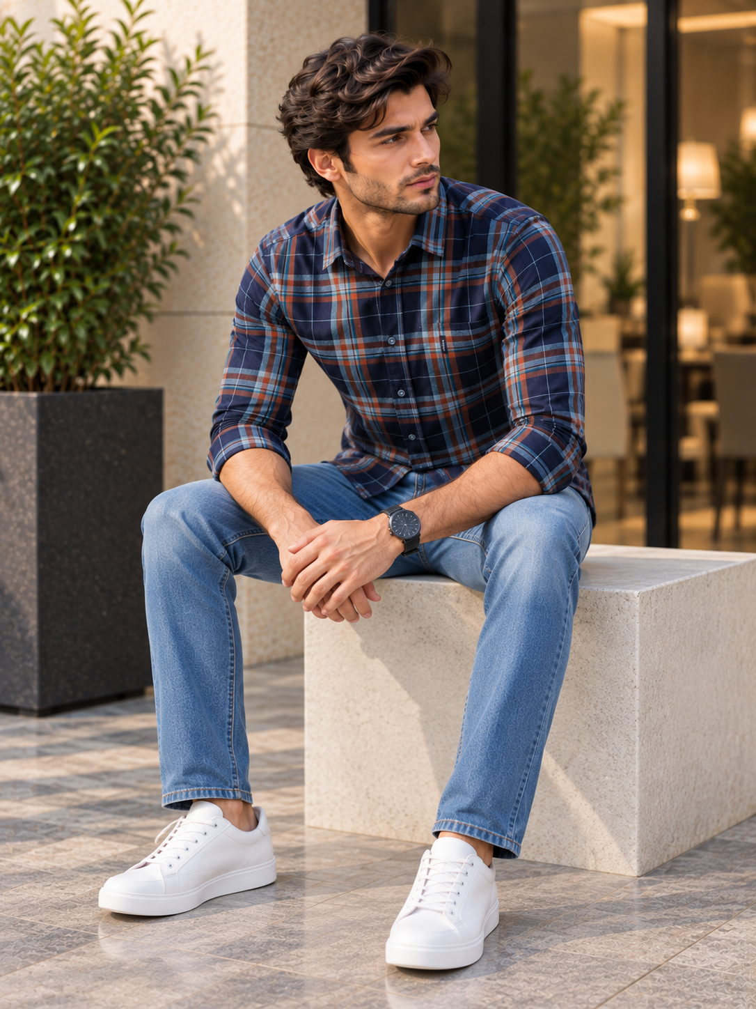 Men’s Premium Checked Full Sleeve Casual Shirt
