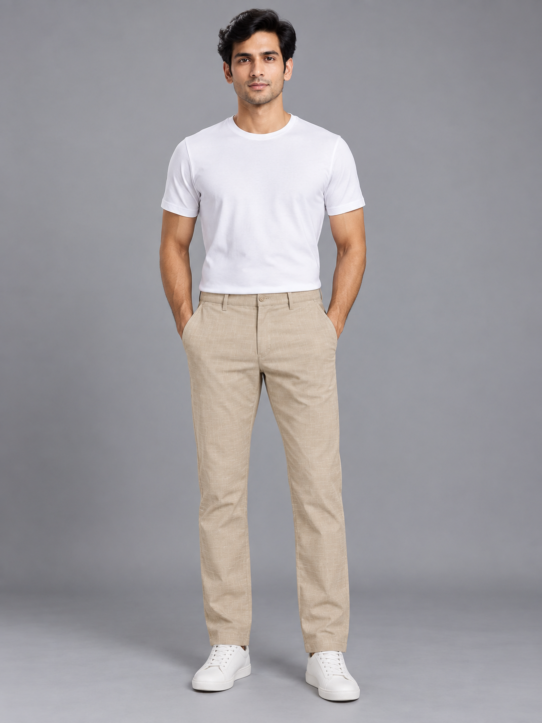 Men’s Premium Fawn Colour Slim Fit Formal Trousers
