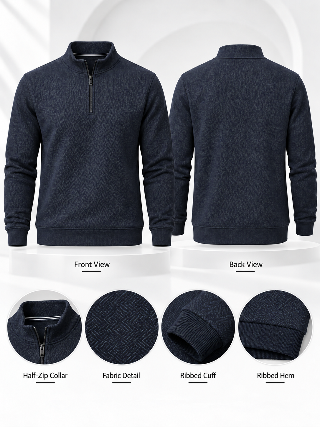 Navy Colour Regular Fit  Primium Sweatshirt