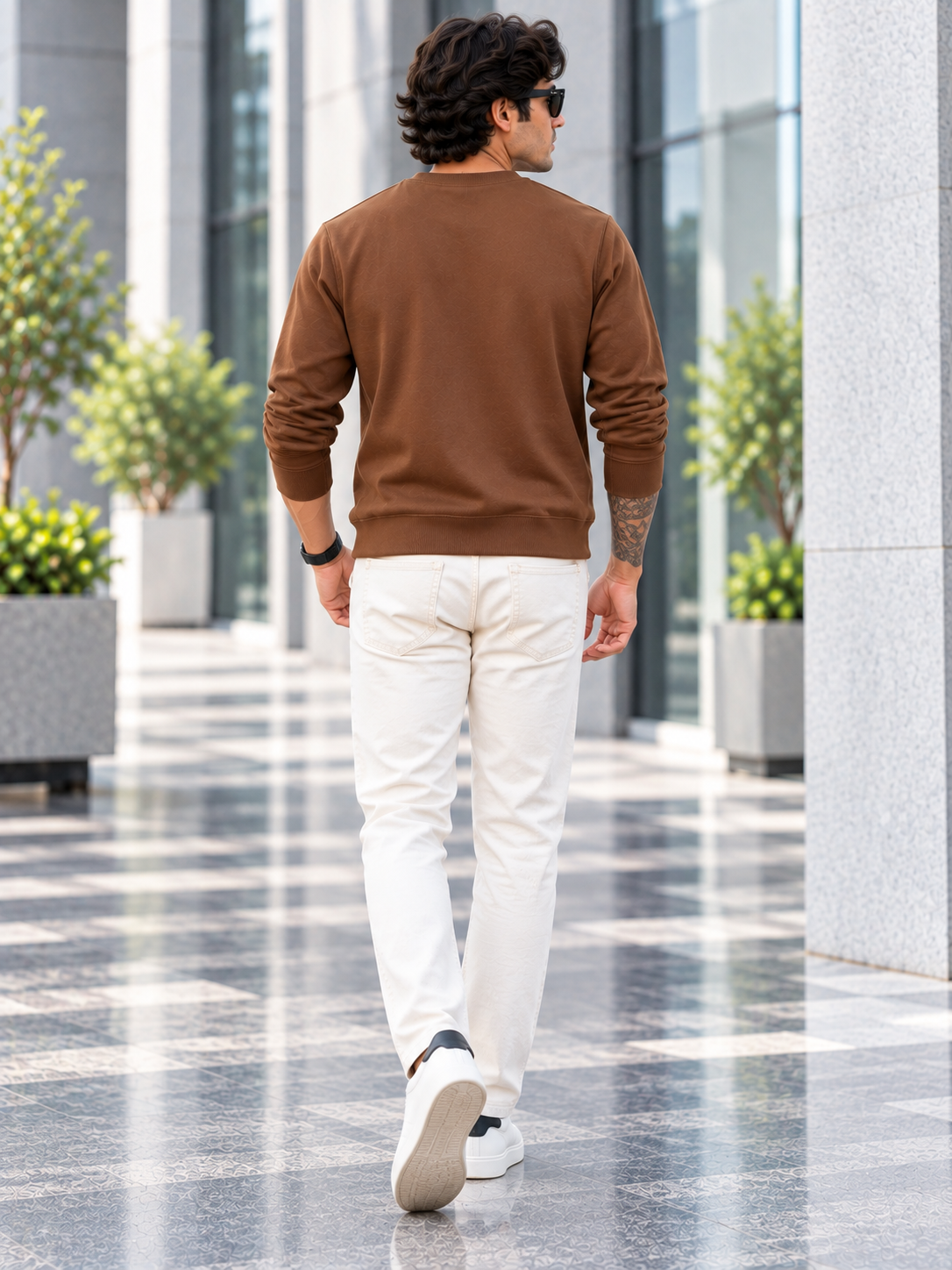 Men’s Solid Round Neck Full Sleeve Sweatshirt