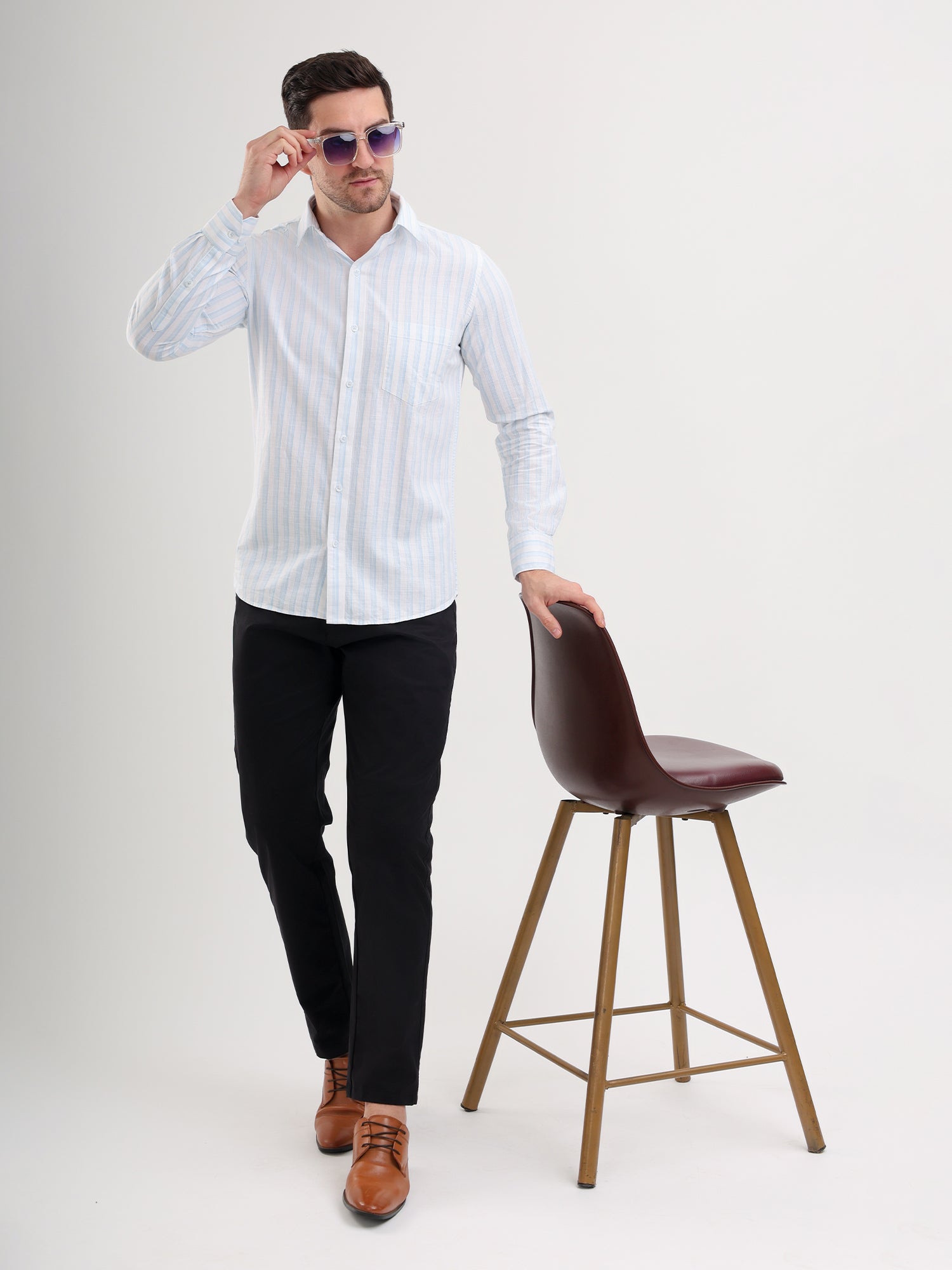 Sparky Solid Regular Fit Cotton Casual Shirt Full Sleeve | Summer Plus Size Off White Color