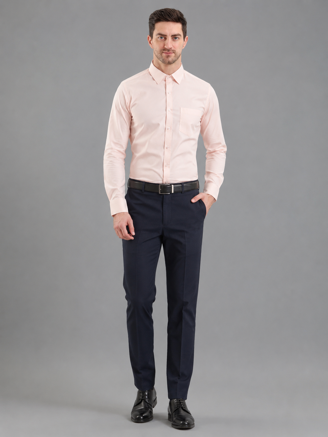 Men Full Sleeve's | Formal Cotton Shirt | Regular Fit | Peach Color