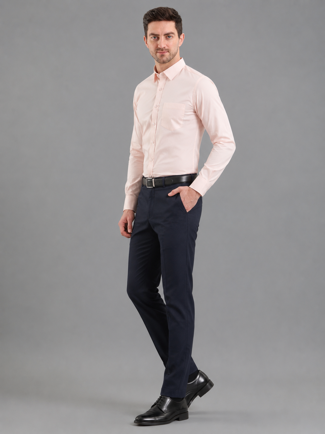 Men Full Sleeve's | Formal Cotton Shirt | Regular Fit | Peach Color