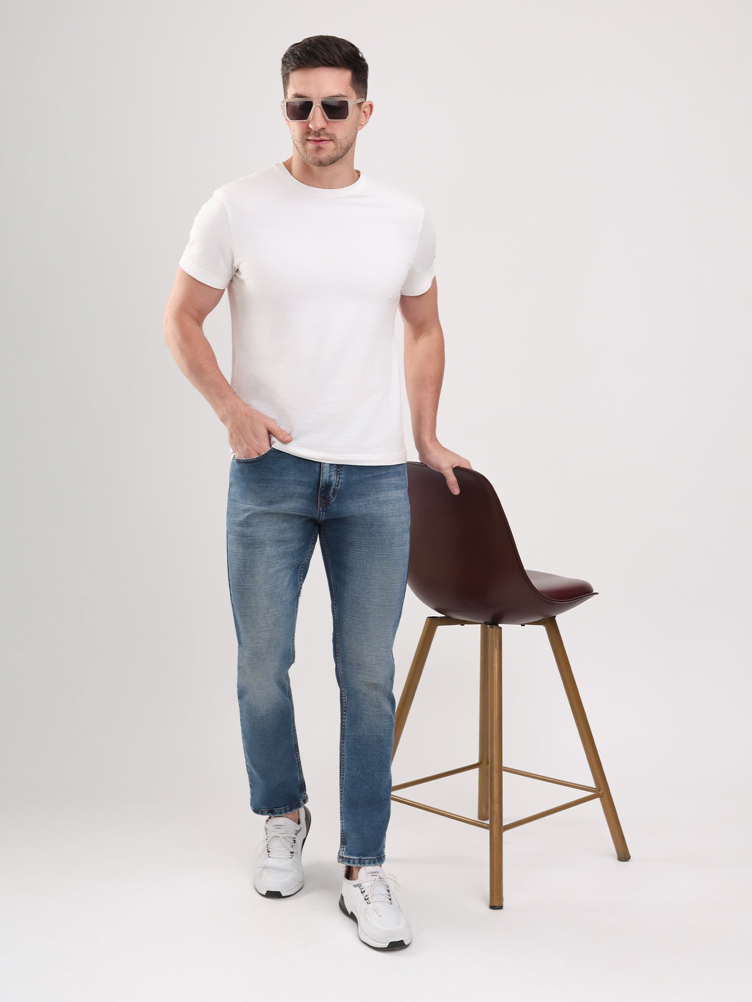 Men Blue Narrow Fit Denim