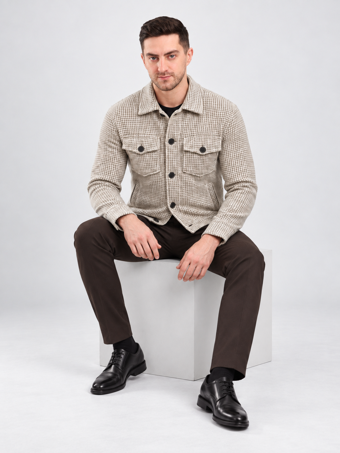 Men’s Full Sleeve Checked Shacket