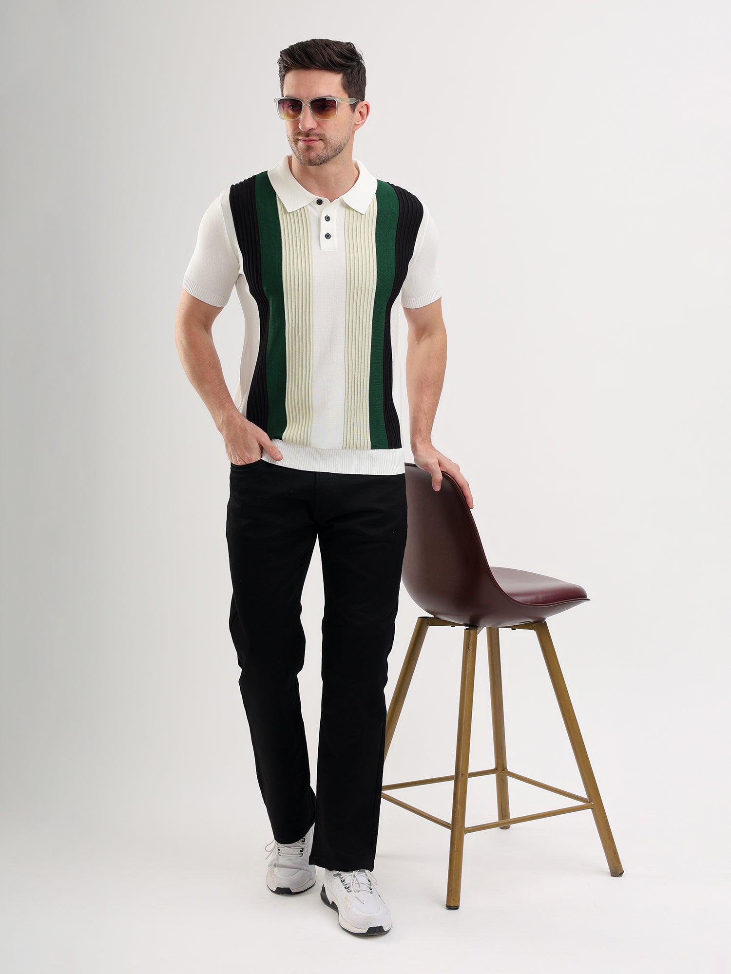 Sparky Solid Slim Fit Cotton Formal Polo Tshirt Half Sleeve | Summer Plus Size White Color