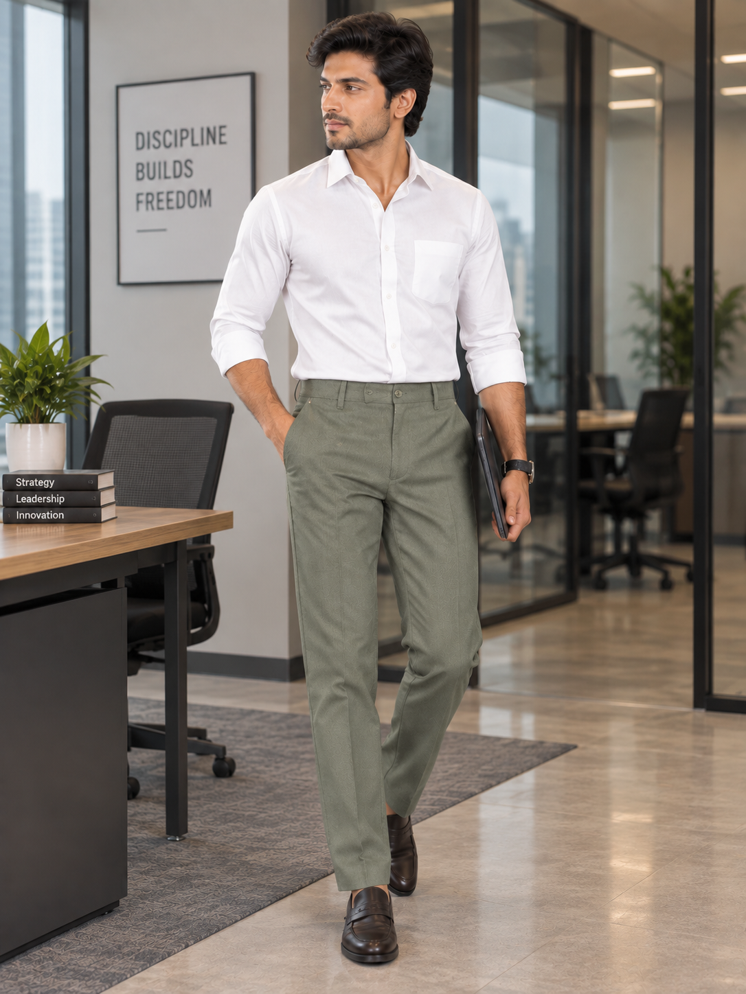 Men’s Slim Fit Casual Trousers