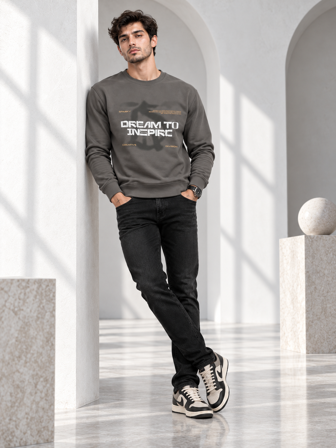 Dark Grey Colour Regular Fit  Primium Hooded Sweatshirt