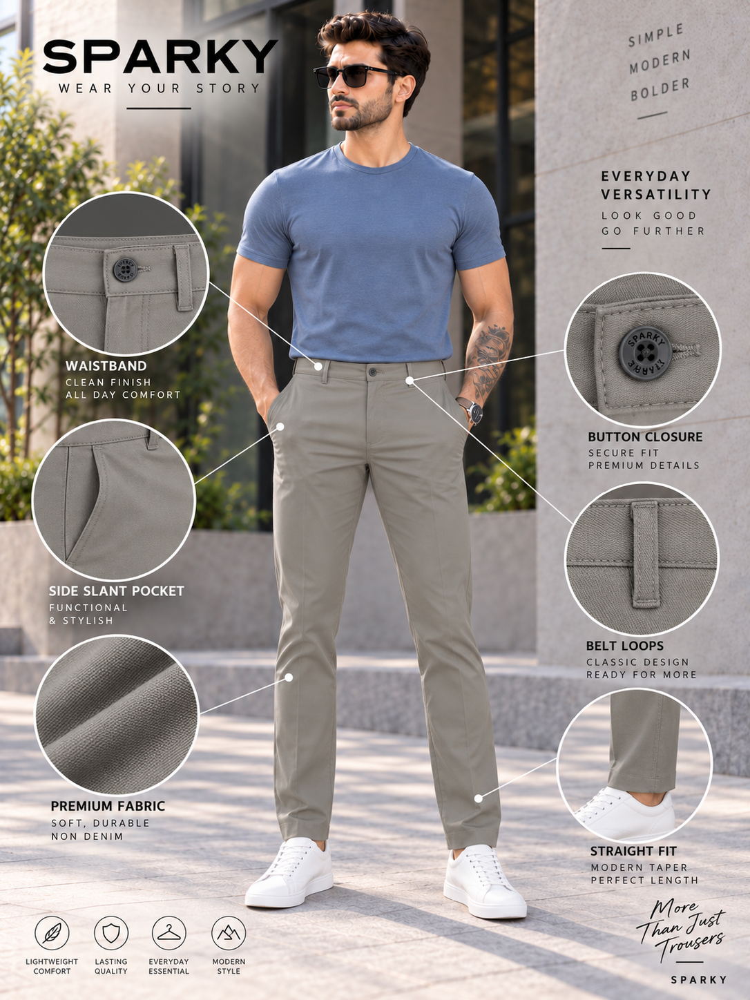Men’s Premium Slim Fit Casual Trousers