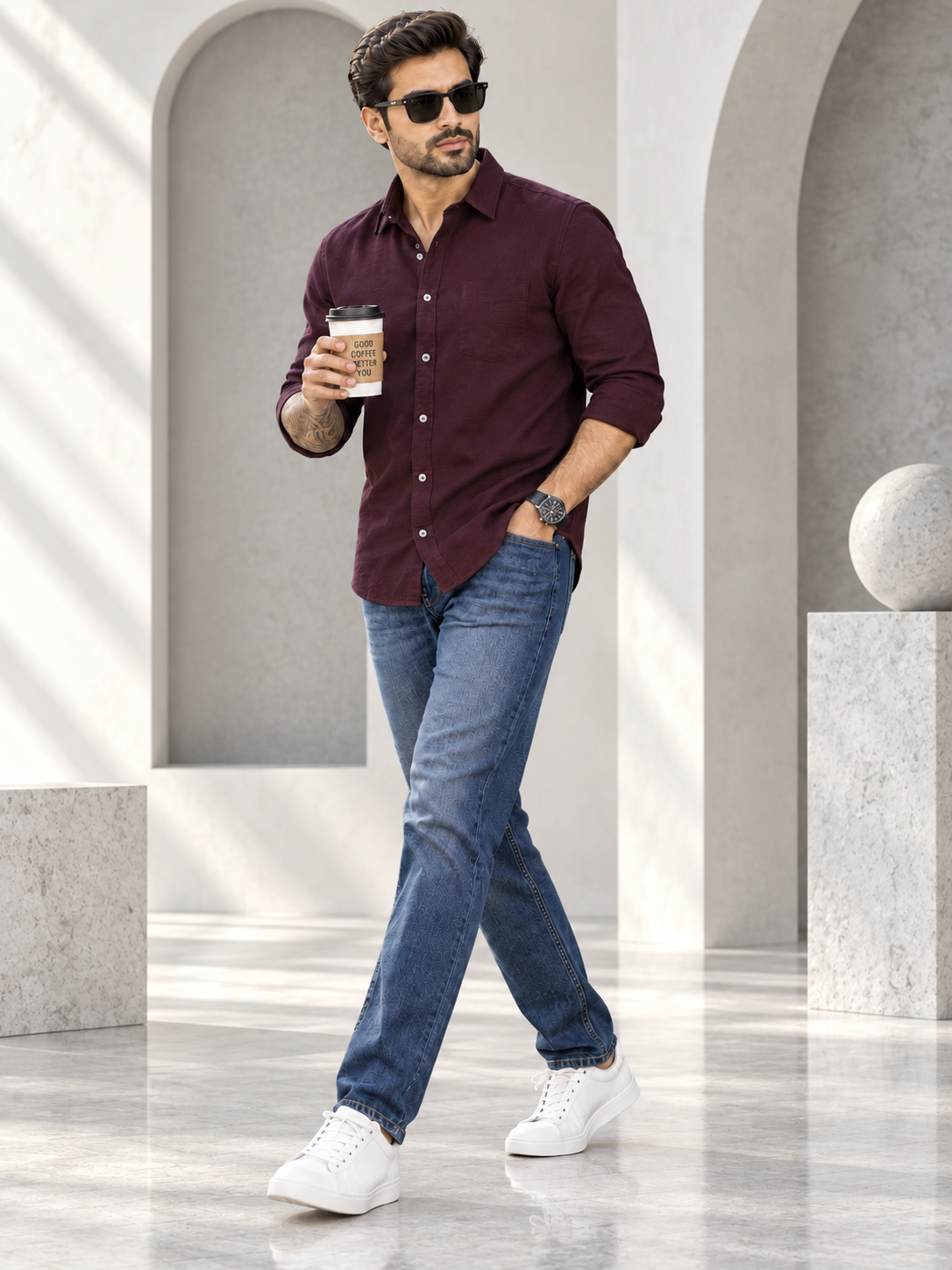 Men’s Premium Full Sleeve Plain Casual Shirt