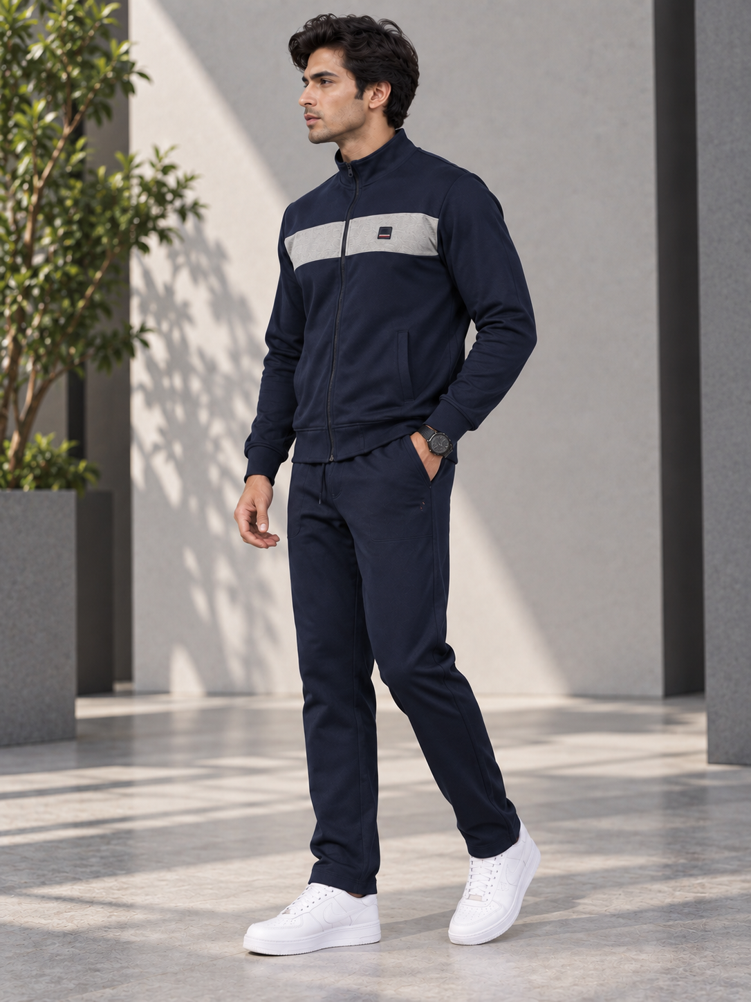 Blue  Colour Regular Fit  Primium Track Suit