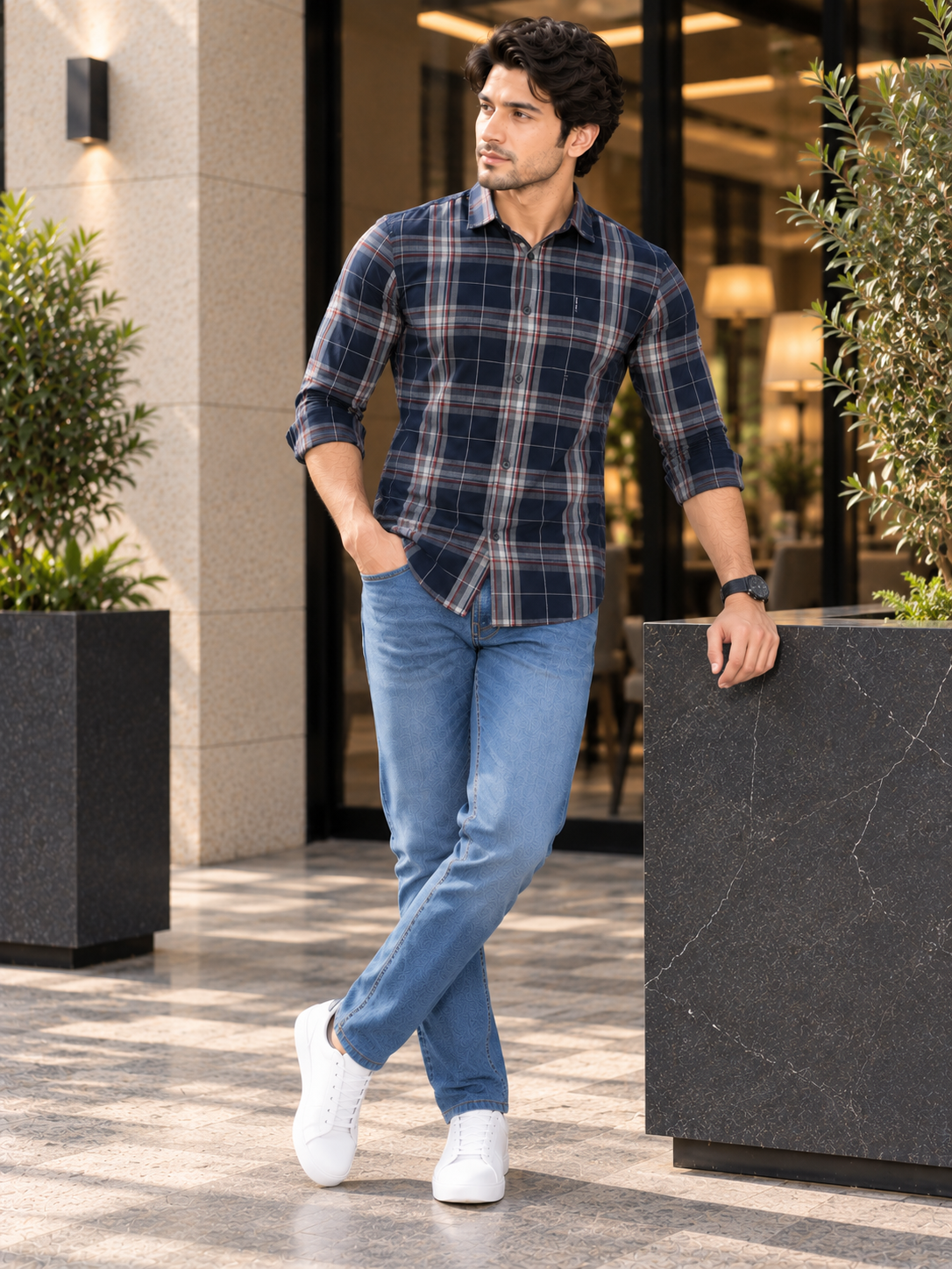 Men’s Premium Checked Full Sleeve Casual Shirt