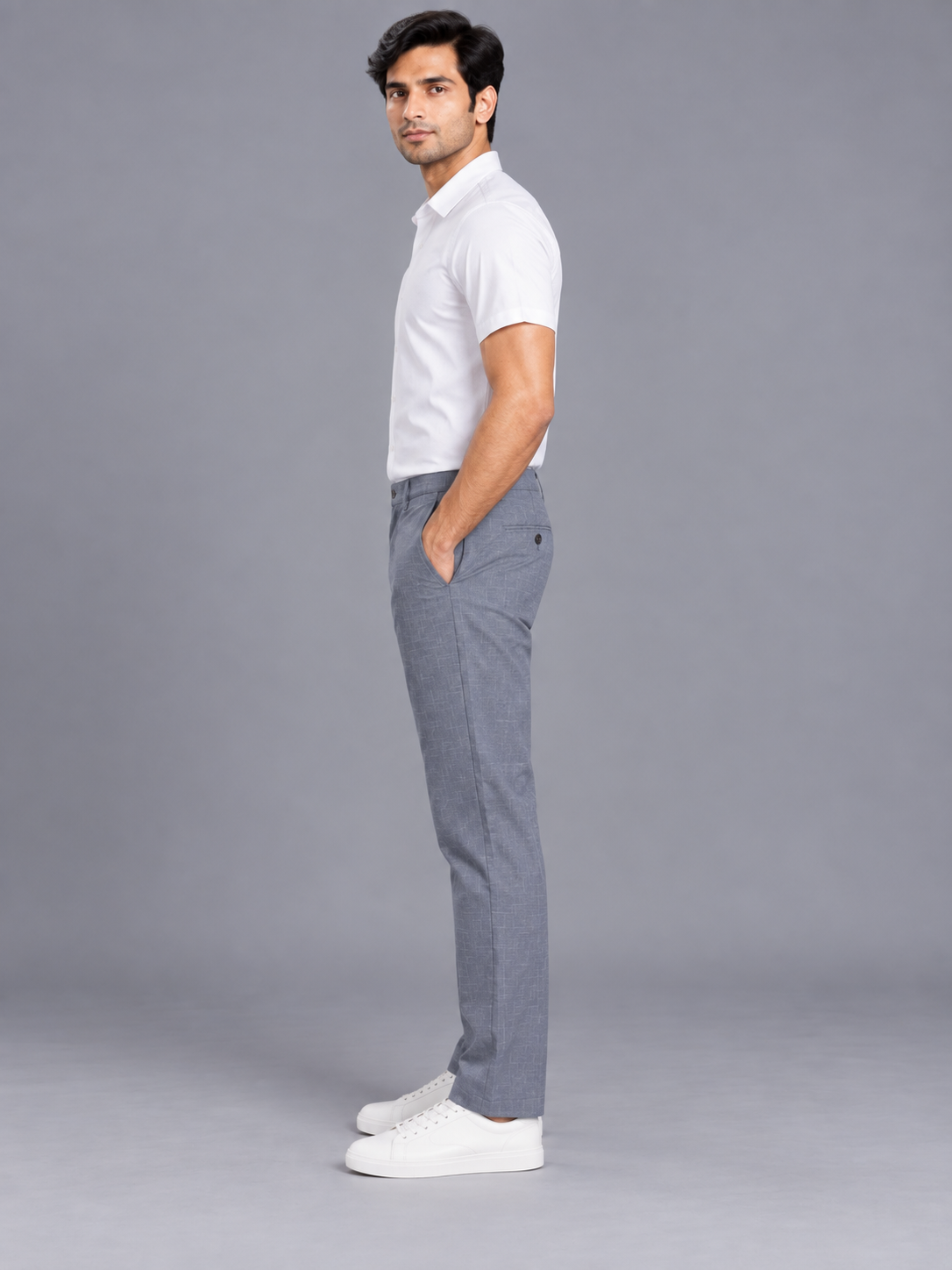 Men’s Premium Grey Colour Slim Fit Formal Trousers