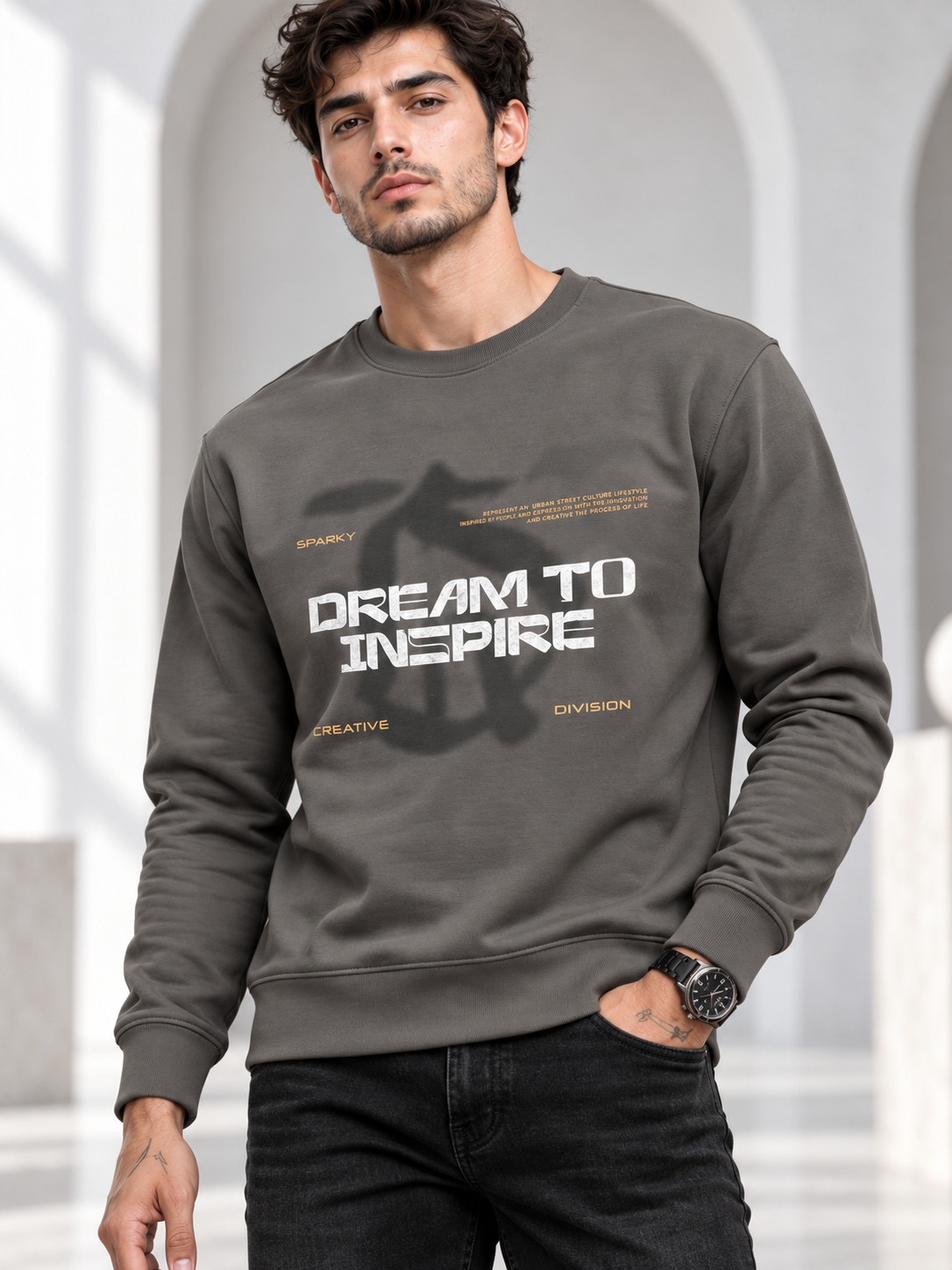 Dark Grey Colour Regular Fit  Primium Hooded Sweatshirt