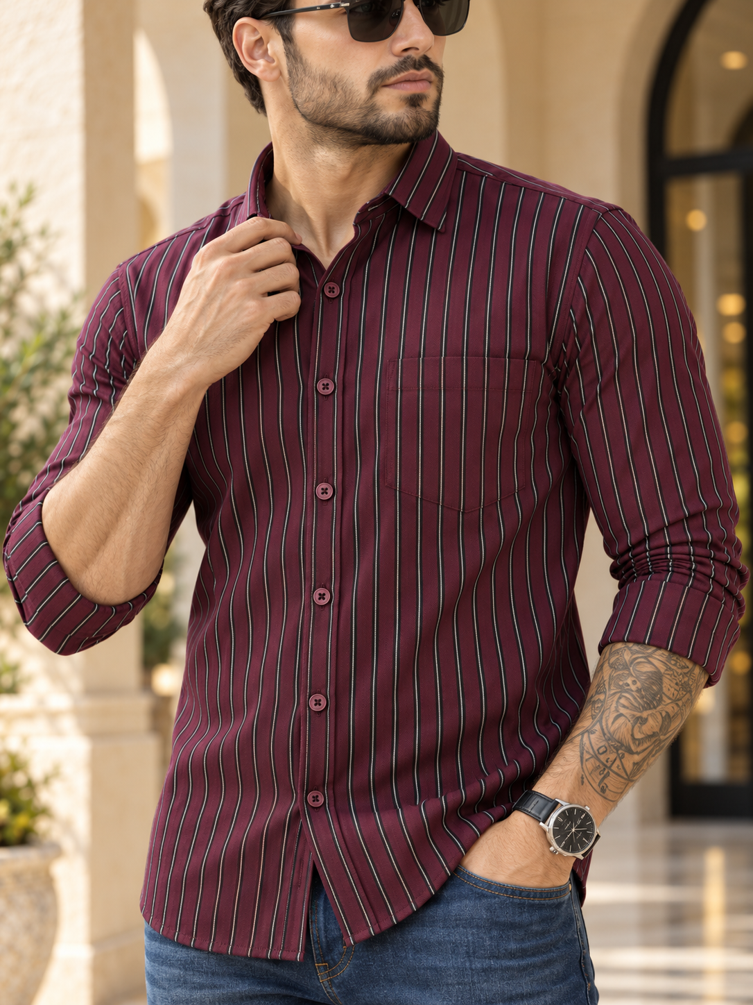 Men Regular Fit Full Sleeve Casual Shirt