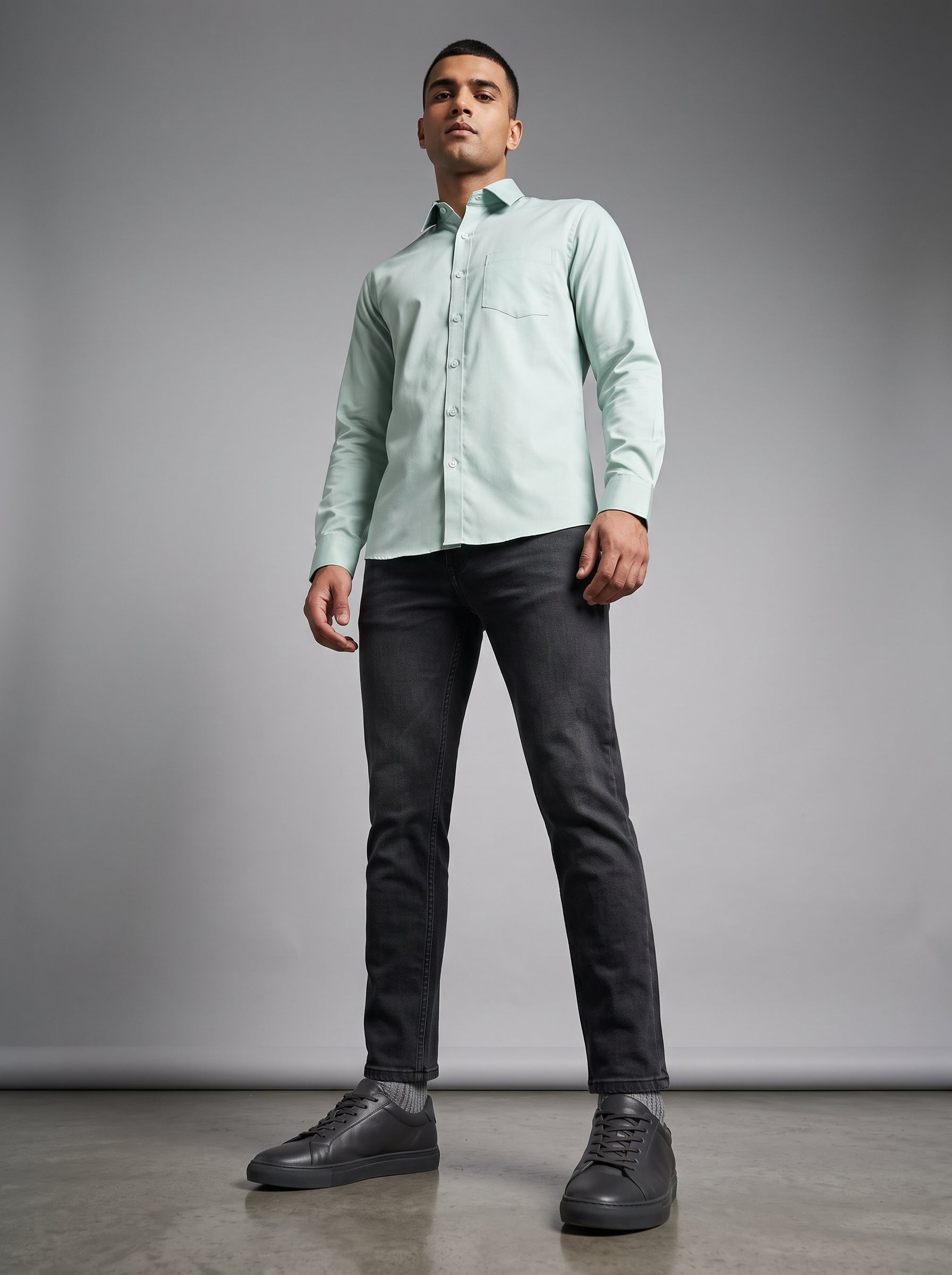 Men Premium Formal Satin Shirt Full Sleeve Regular Fit