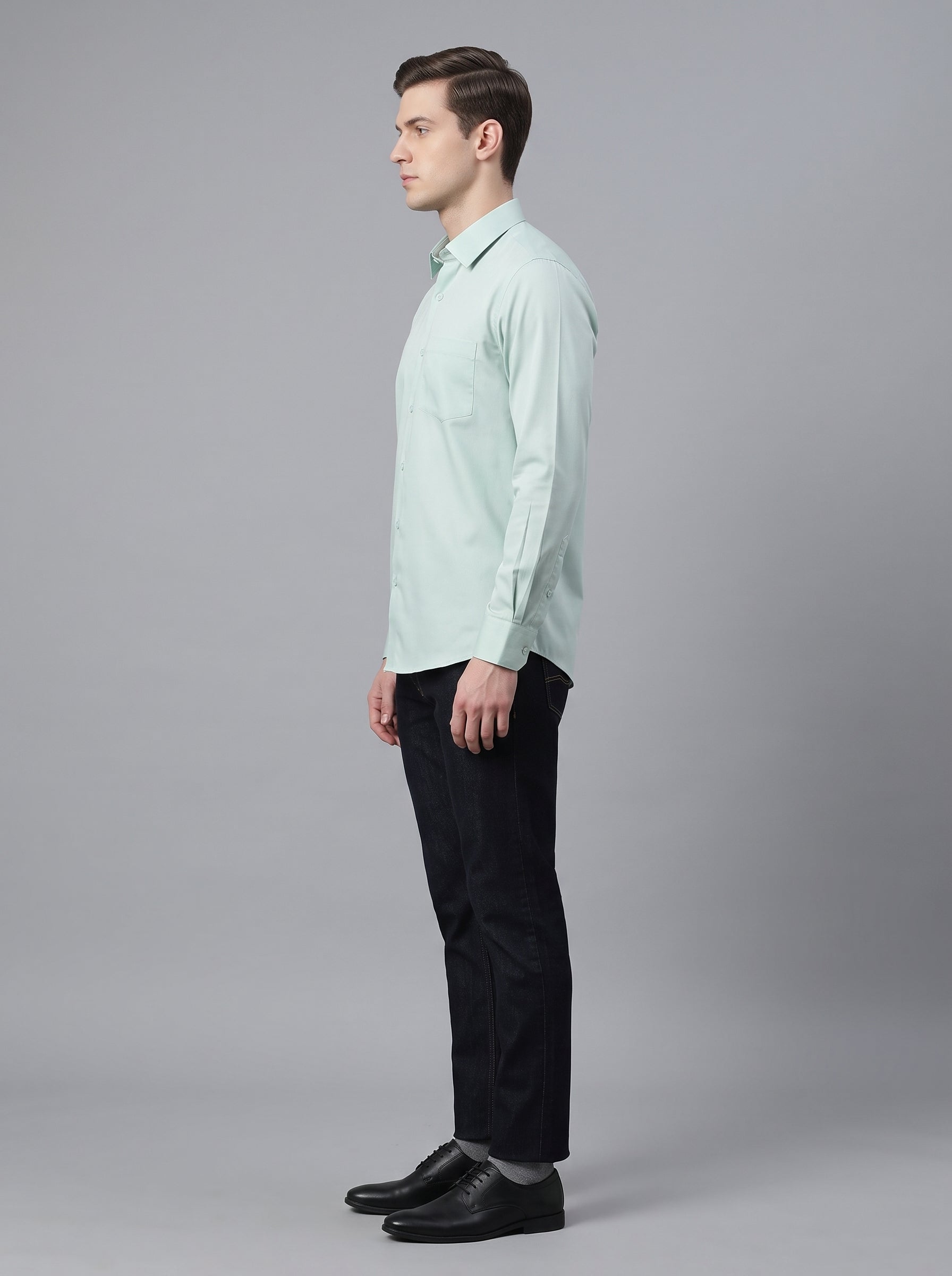 Men Premium Formal Satin Shirt Full Sleeve Regular Fit