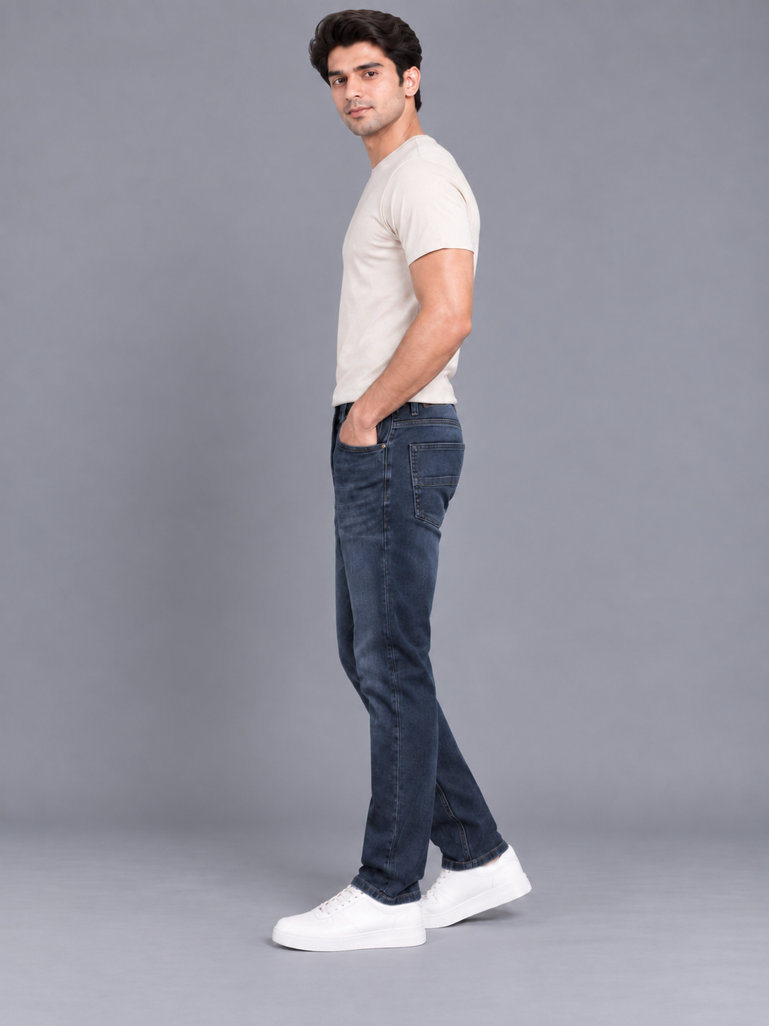Men’s Premium Dark Blue colour Regular Fit Denim Jeans