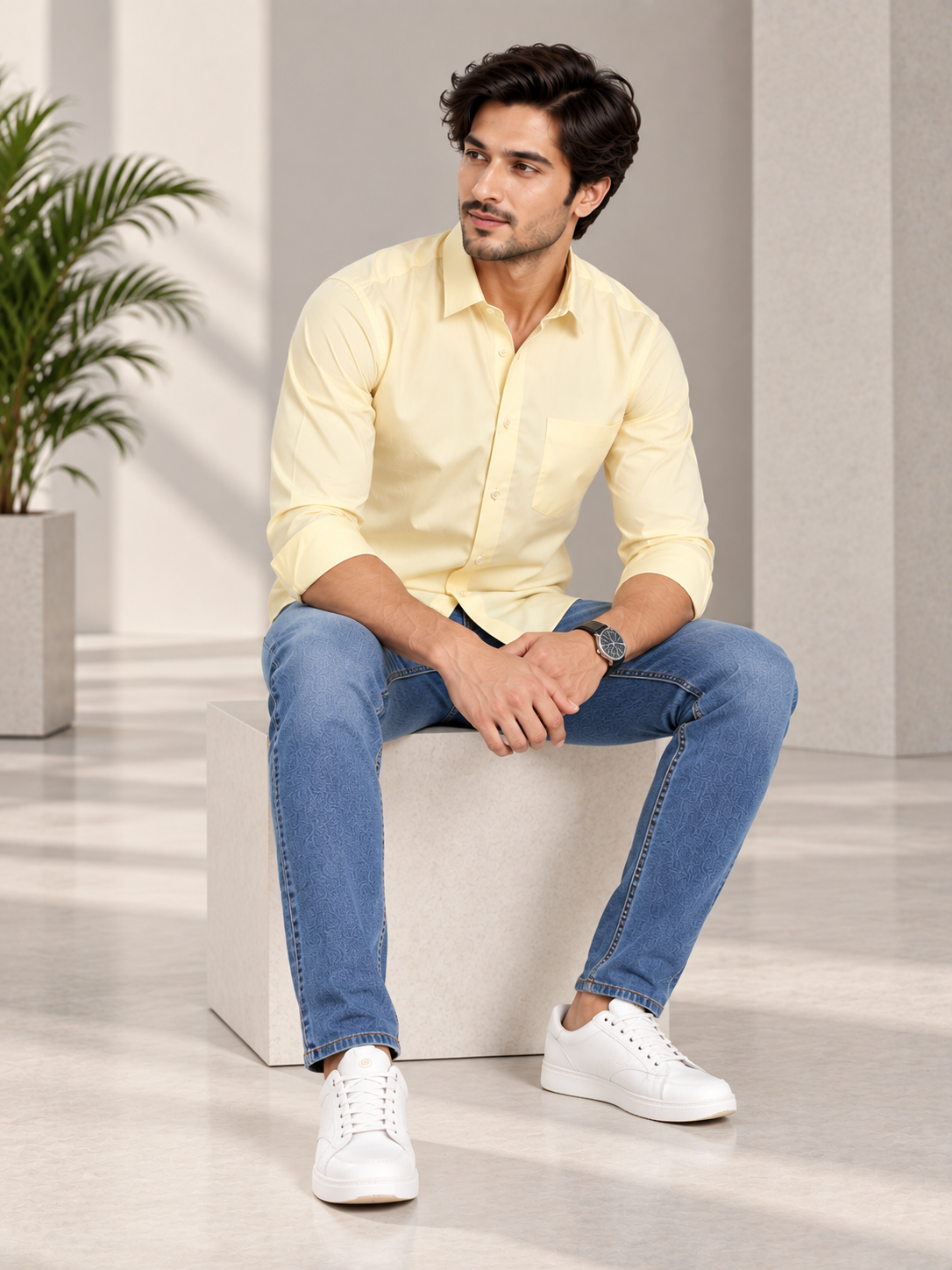 Men’s Premium Plain Full Sleeve Casual Shirt