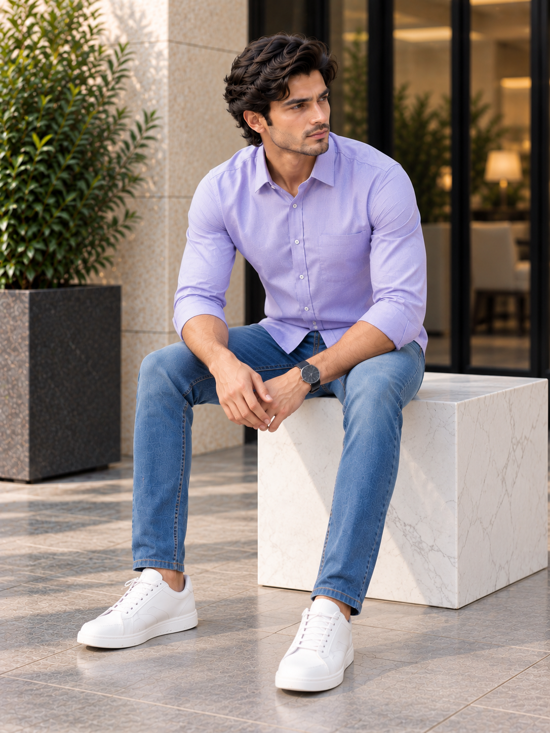 Men's Primium Purple Shirt