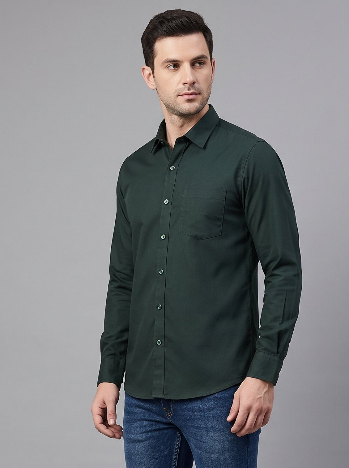 Men Premium Formal Satin Shirt Full Sleeve Regular Fit