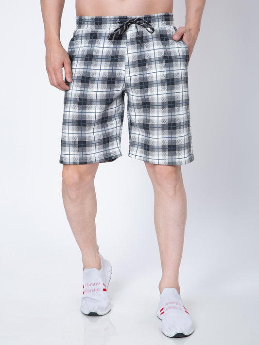 Mens Check Print Shorts