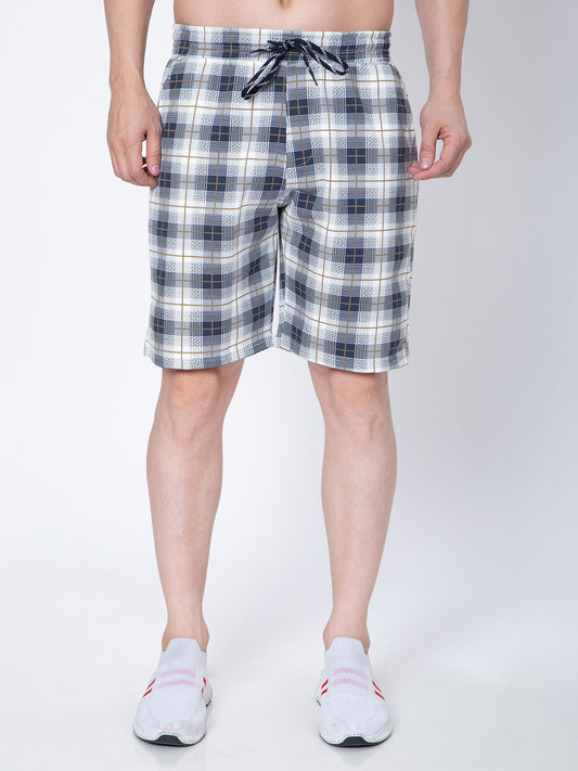 Mens Check Print Shorts